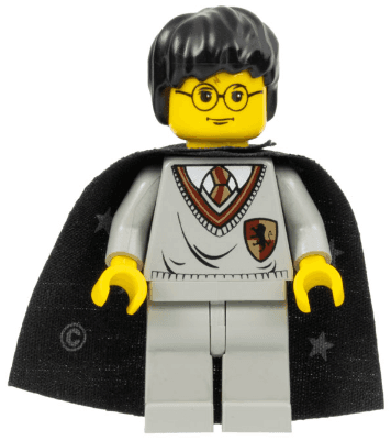 LEGO Harry Potter (Gryffindor Shield, Black Cape) minifigure (hp005)