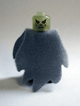 LEGO Lord Voldemort — Glow In Dark Trans Head, Light Bluish Gray Cape minifigure (hp069b)