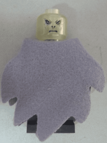 LEGO Lord Voldemort — Glow In Dark Trans Head, Dark Bluish Gray Cape minifigure (hp069d)